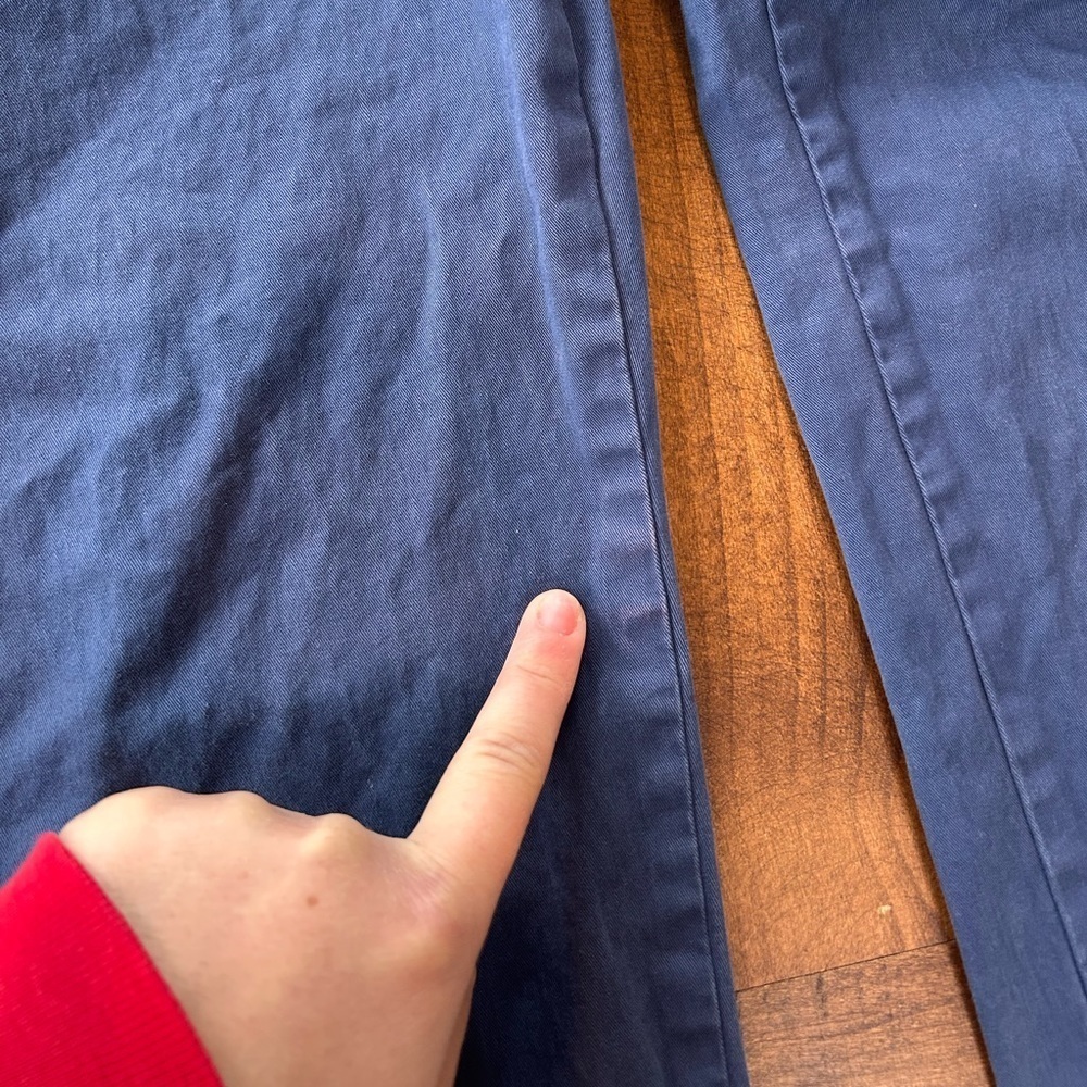 Quince Stretch Cotton Twill Girlfriend Chino Pant | Navy Size 30 - Picture 10 of 11